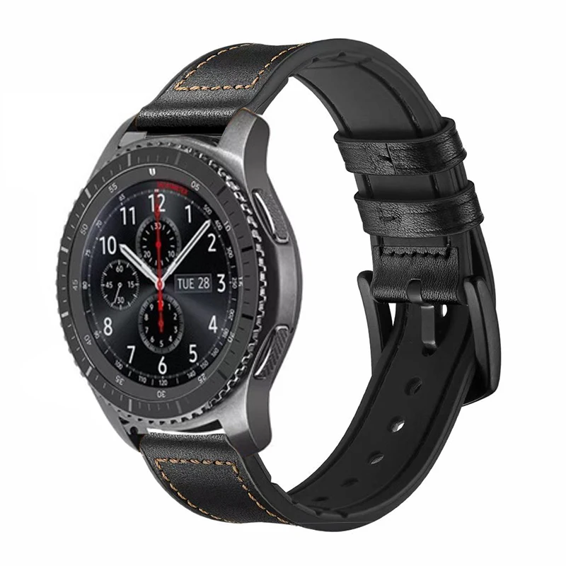 2020适合三星galaxy watch46mm/gear s3智能手表皮革表带顶部皮革22
