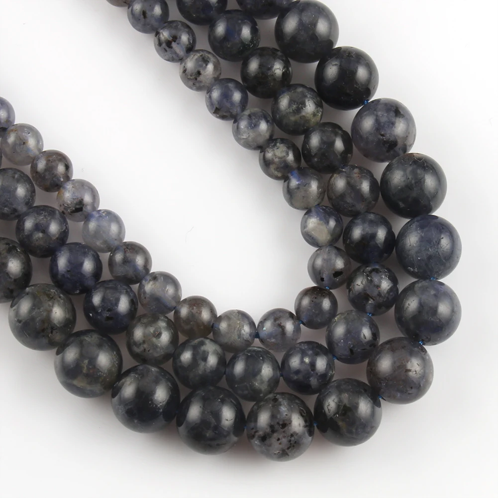 

Wholesale 6/8/10mm Cordierite Beads Round Loose Stone Beads for Jewelry Making