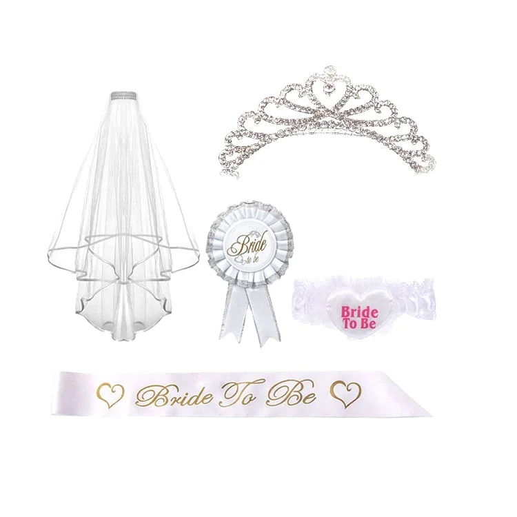 

Nicro Wholesale Custom Pageant Single Bachelorette Party Decorations Bridal Shower Sash Crown For Wedding Supplies Decoration