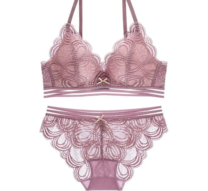 Women Lace Push Up Bra Sexy Plus Size Bra Panty Sets