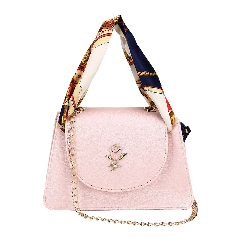 

Foreign Trade Silk Scarf Handbag Korean Fashion Mobile Phone Bag Rose Shoulder Mini Bag