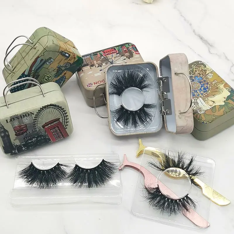 

Qingdao Wholesale Bulk False Wispy Natural Eyelashes Thick Full Strip Lashes 3d 25mm Mink Eyelashes Vendor, Natural black or colorful