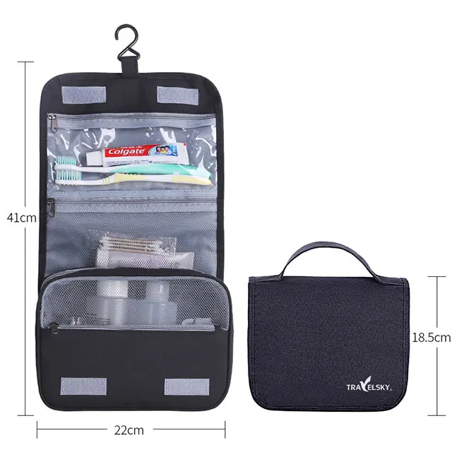 

Travel toiletry bag men's business trip carrying case large capacity waterproof women's simple cosmetic bag dry wet separation, Picture