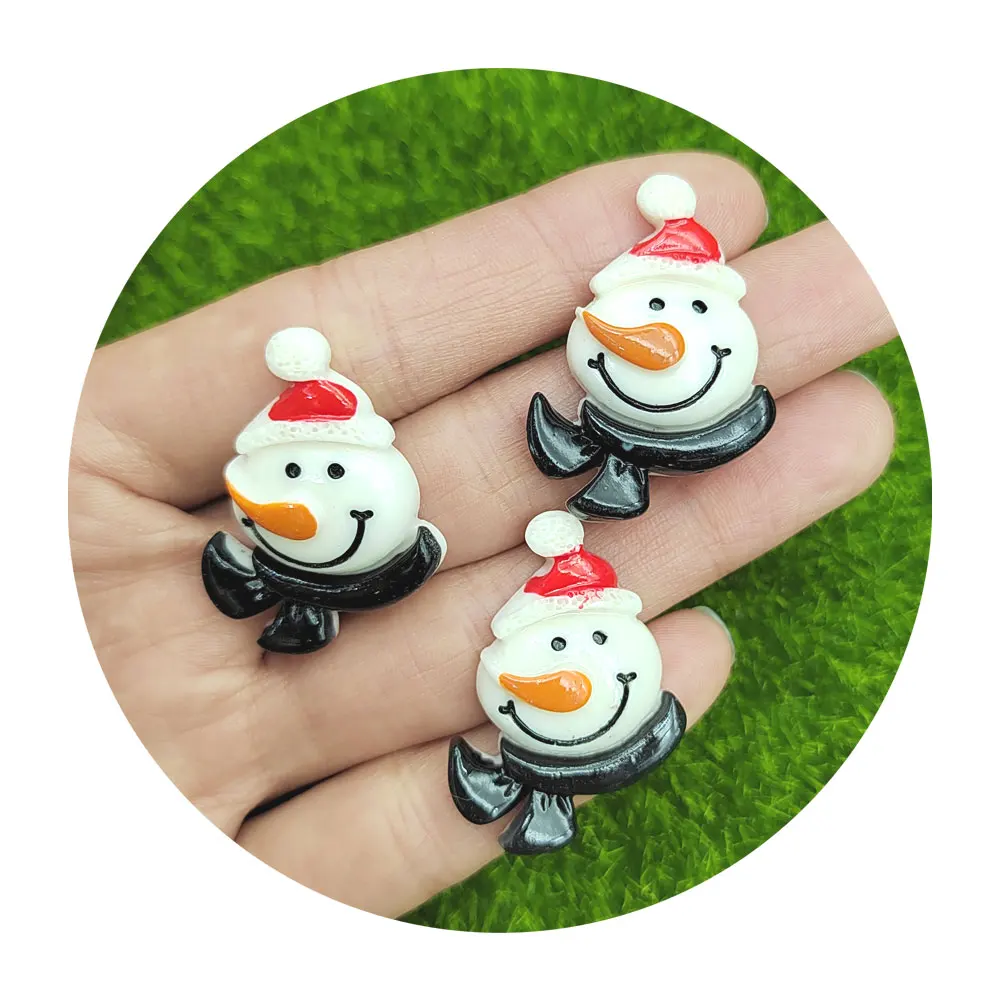 

Christmas Snowman Carrot Nose Resin Flatback Charms Xmas Holiday Home DIY Decor New Year Snow Man Pendants Earring Supplies