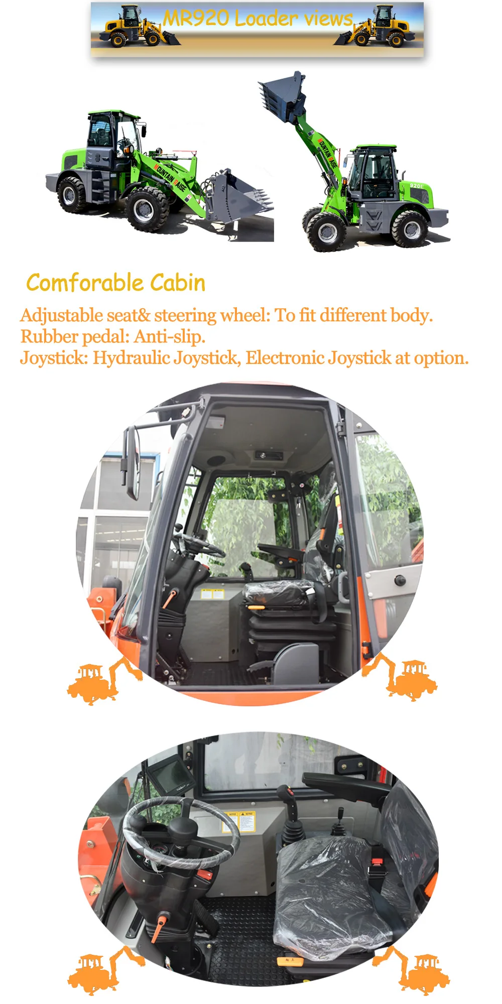 Garden miniloader wheel loader mini