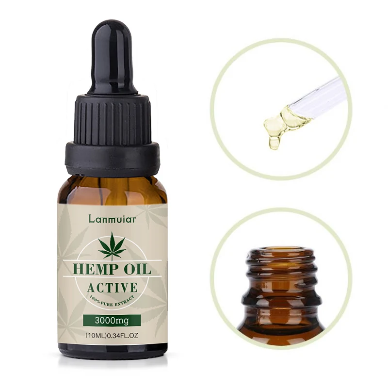 

10ML 3000mg CBD Organic Hemp Oil Neck Pain Pain Relief Oil Hemp Seeds Oil Help Sleep