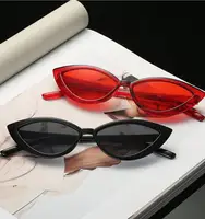

New Vintage Black Cat Eye Sunglasses Women Fashion Brand Designer Mirror Small Frame Cateye Sun Glasses For Female Shades UV400