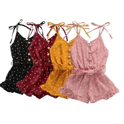 

Hot sale summer children overall one piece kids jumpsuit girls clothes