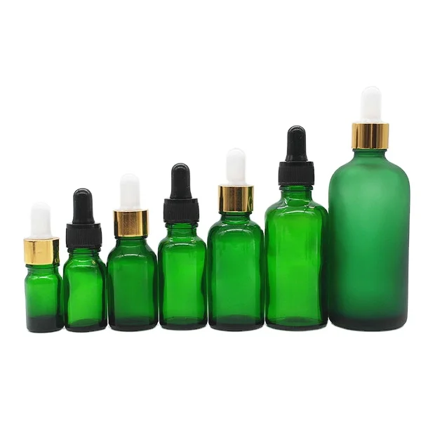 

Liquid green glass dropper bottles 1 oz 30ml 50ml 100ml