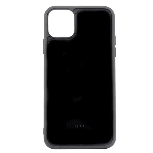 

For iphone 11 Ultra Thin TPU PC Phone Case with groove material mobile case covers, Black