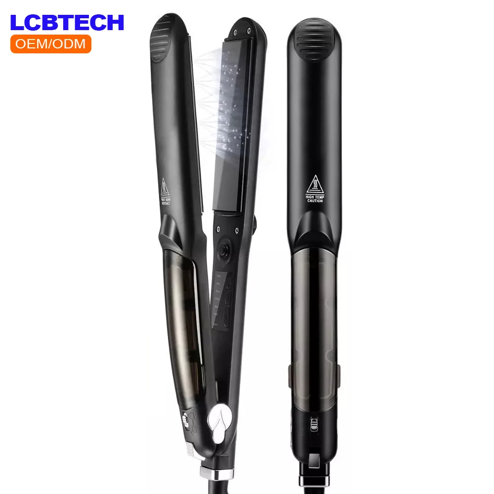 

Best Quality Spray Tourmaline Splint Anion Curling Iron Steam Hair Straightener for Barber Home Use