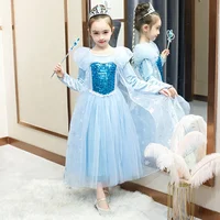 

Elsa dress costume princess Inspired Frozen Elsa Costume for girls toddler Christmas Party Dress