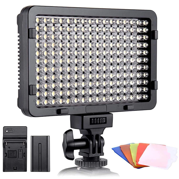 

Newest 176 Mini LED Video Light On Camera Flash Lighting, Black