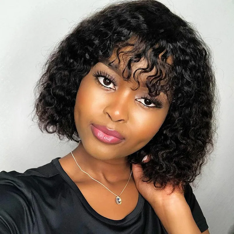 

heat resistant cheap Short curly chemical fiber wigs synthetic hair