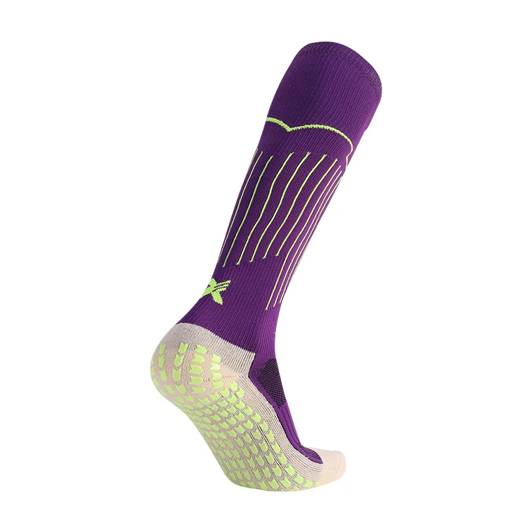 

2021 Wholesale Unisex Compression Soccer Socks Football Training Football Traning, Purple green, black pink