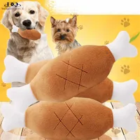 

Double bone chicken leg plush toys voice connotation BB pet dog cat toy