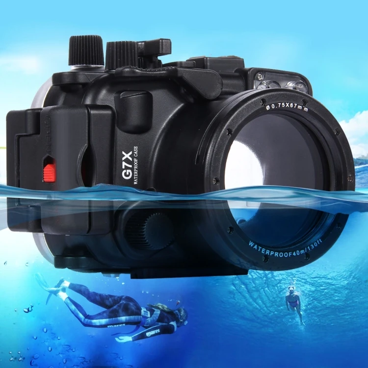 

PULUZ 40m Underwater Depth Diving Case Waterproof Camera Housing for Canon G7 X