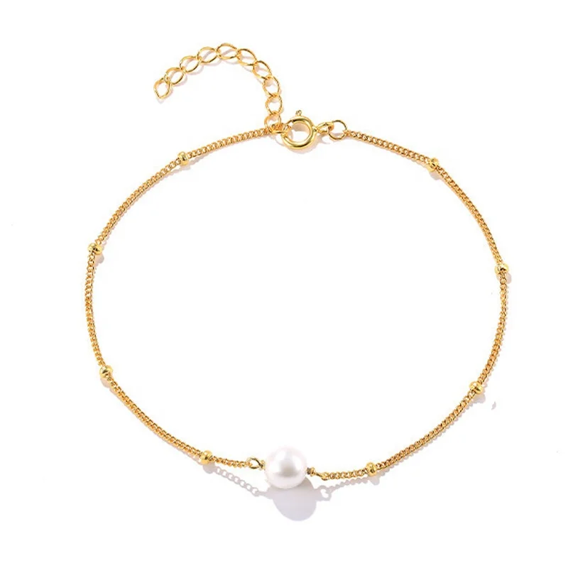 

2022 New 925 Sterling Silver Baroque Pearl Bracelet Women Hand Chain Korean Temperament Adjustable Bracelet MOM Day Fine Jewelry