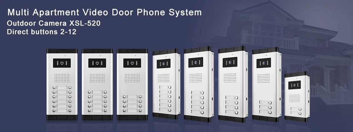 multi apartments video door phone intercom system video doorbell camera with waterproof cover
