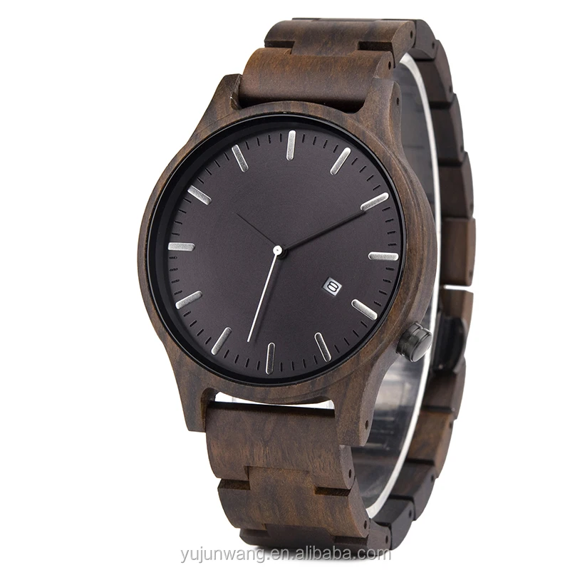 

Ready To Ship Custom Logo Wooden Wrist Watch Bamboo Case And Band With Quartz Movt Watches For Lover