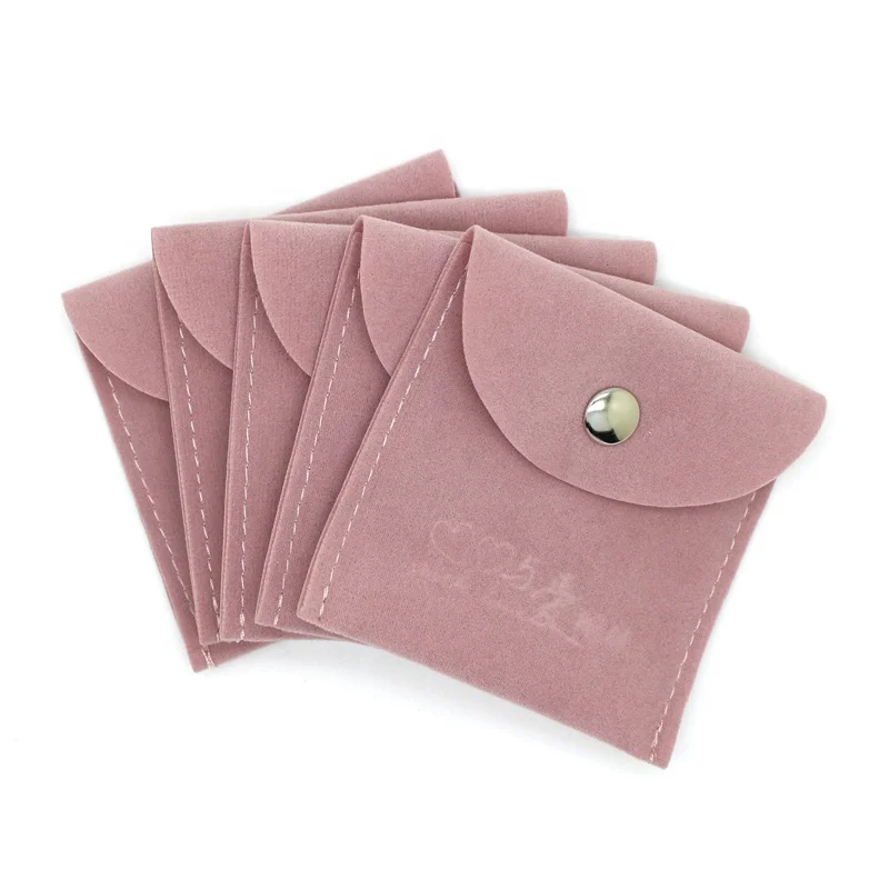 

small jewelry packaging pouch microfiber bag with logo printed, Customized color