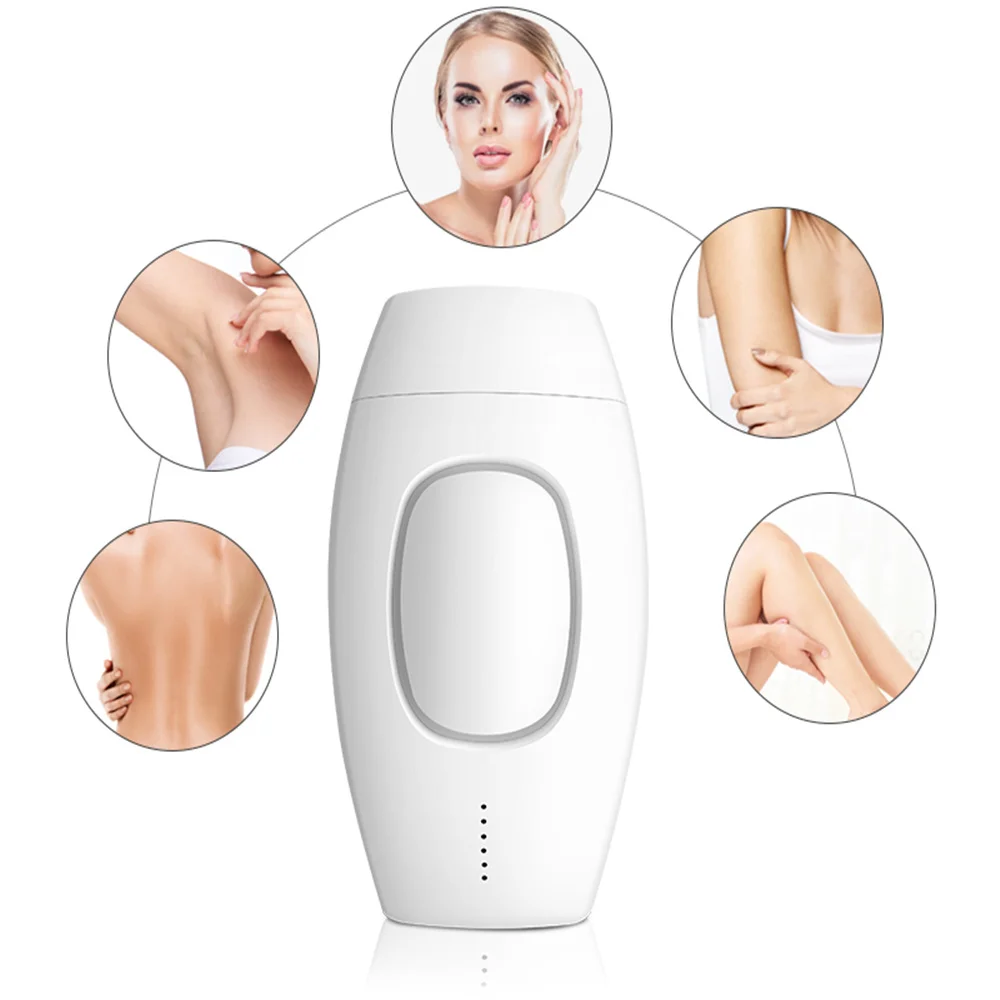 

Professional Laser Hair Removal for Women At Home Body Permanent Hair Removal Facial Painless Hair Remover Ice Cooling System, White/sliver