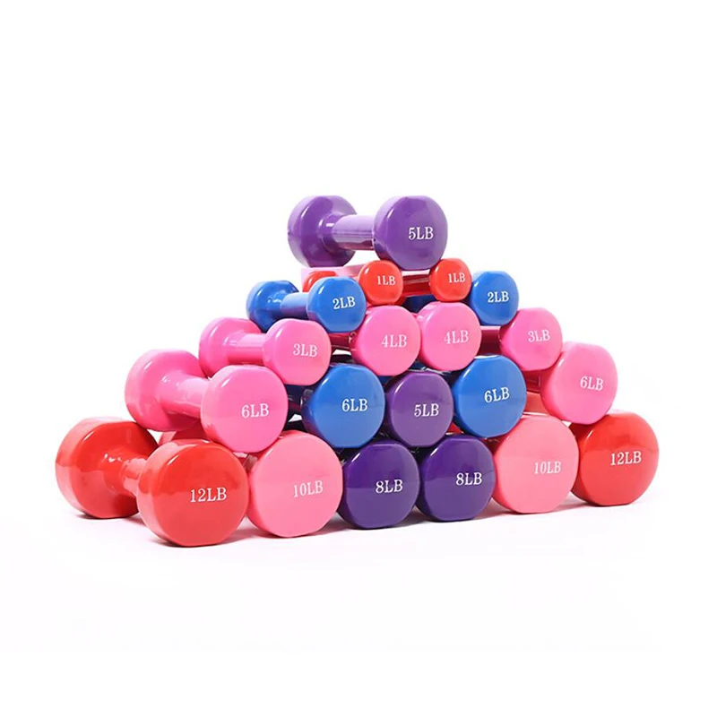 

Body Sculpting Colorful Coated Women Seniors Teens Youth Dumbbell Weights 1 2 3 4 5 6 7 8 9 10 11 12 Pound