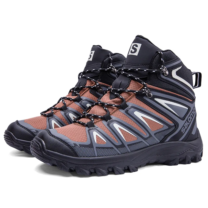 

2021 New men's outdoor hiking shoes large size men's shoes high-top leisure sports shoes waterproof