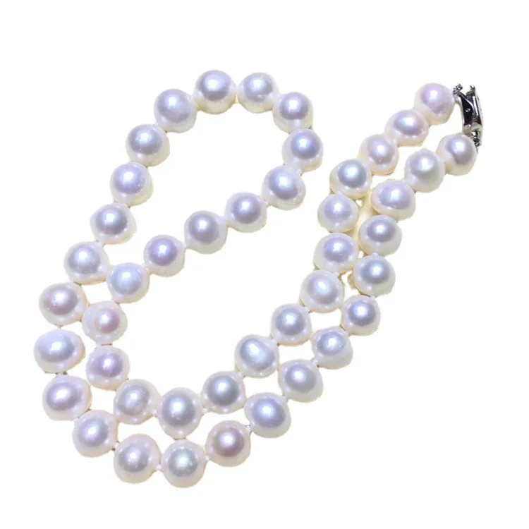 

Certified Mother's Day Sweater Chain S925 Silver Buckle Pearl Necklace Female 10Mmtian Ran Freshwater Pearl Necklace