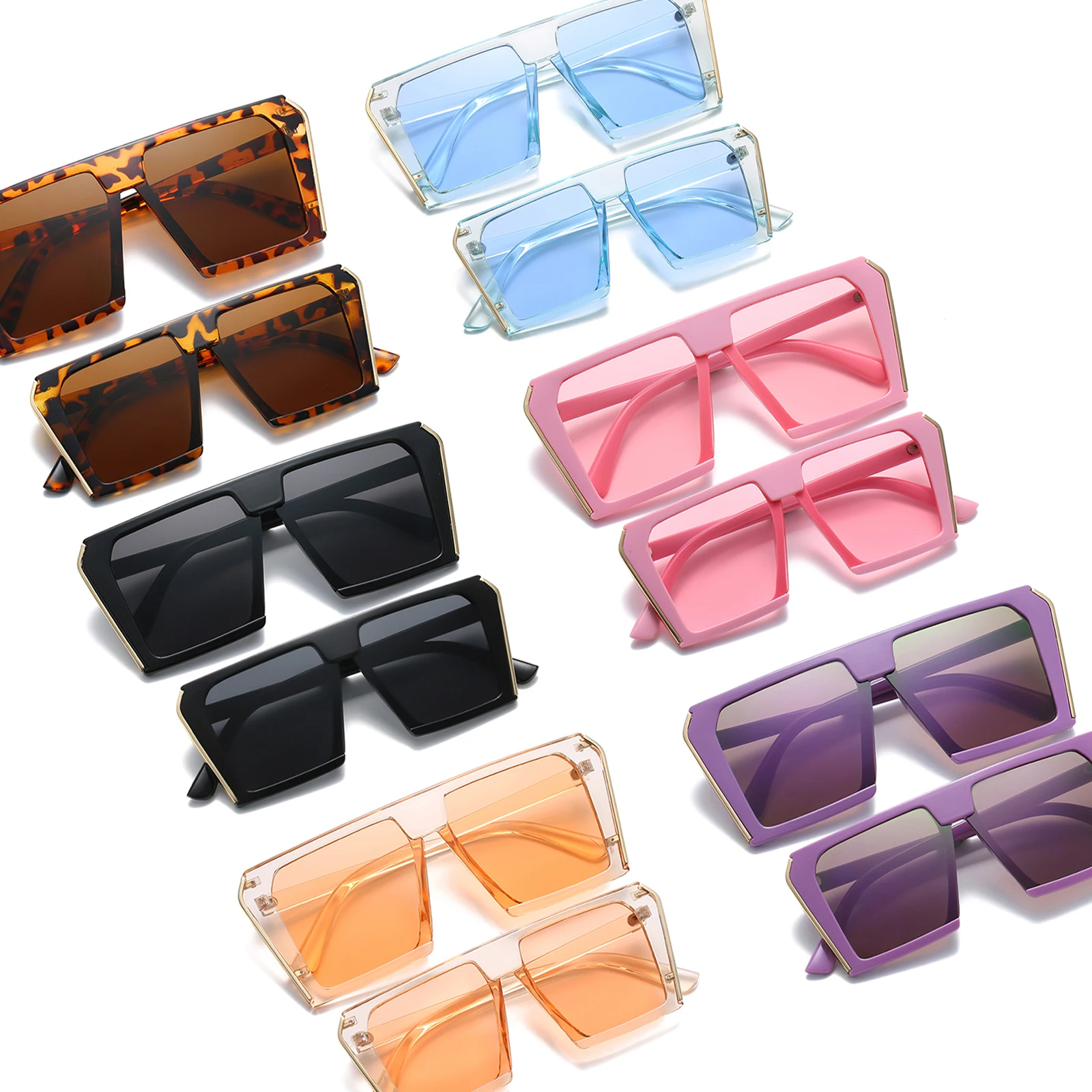 

CASSBOJUE Wholesale 2021 Mommy And Me Girls Matching Set Designer Sunglasses
