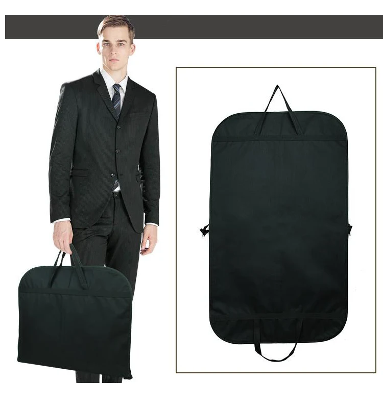 

High quality Oxford zipper foldable suit cover Business gift bag dust cover for coat men's suit garment bag