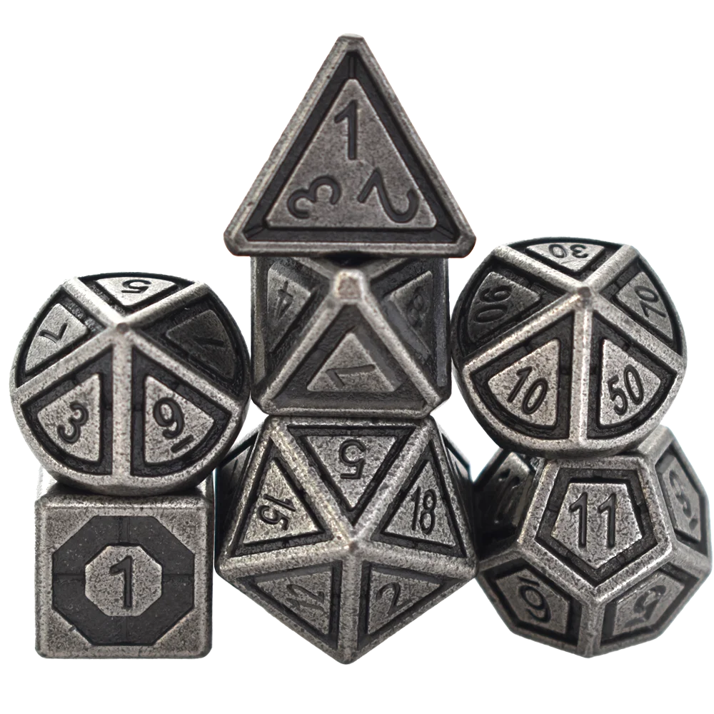 

DND and RPG gameDice Customized 7Pcs colorful game metal dice set for Dungeon and Dragon, Customized color