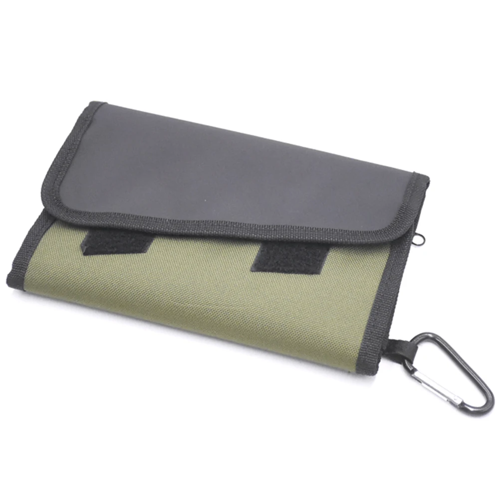 

Newbility black army green fishing lure tackle storage wrap bag