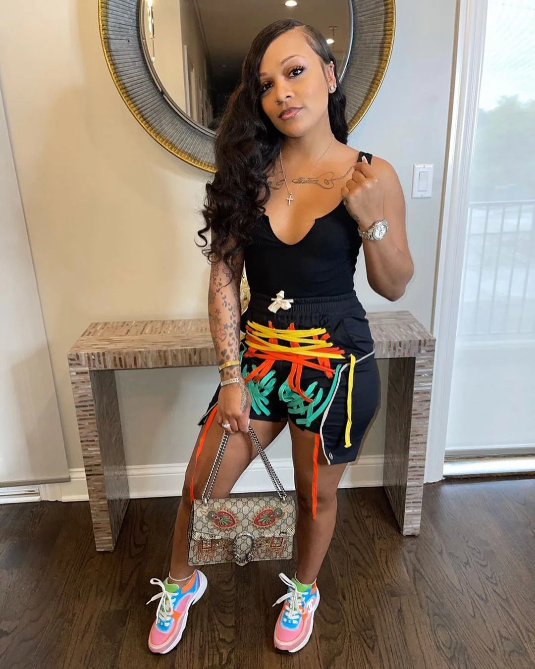 

New arrival sexy fashion printed rope suit women short pants sexy two piece sets