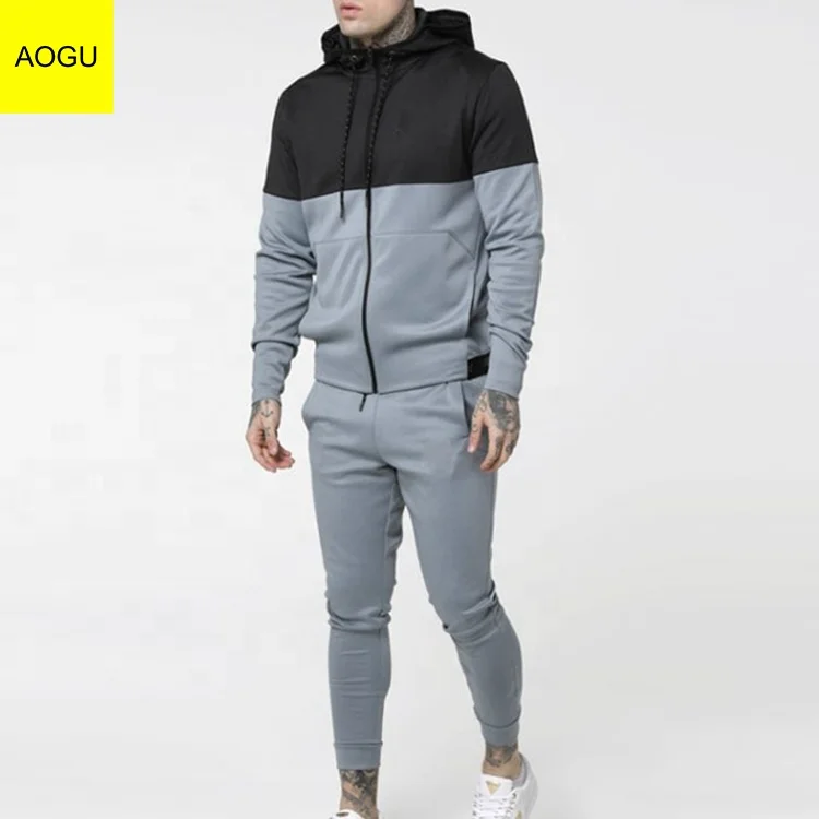 Breathable Gym Fitted Gym Polyester Spandex Training Tracksuits For Men ...