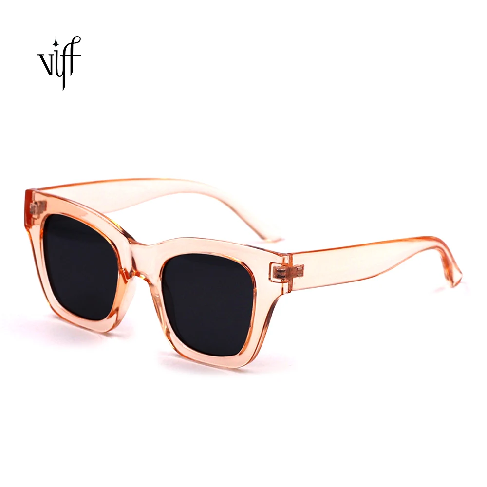 

VIFF HP20231 Retro Style Square Frame Clear Lens Sunglasses, Multi and oem