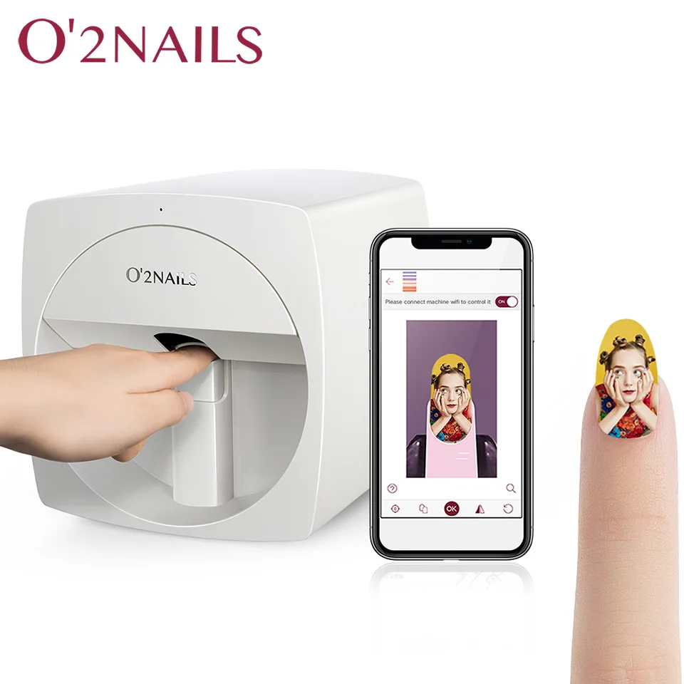 

O2NAILS Hi-definition Auto Printing Machine Smart Nail Printer V11 for Commercial Use CE.FCC Approved