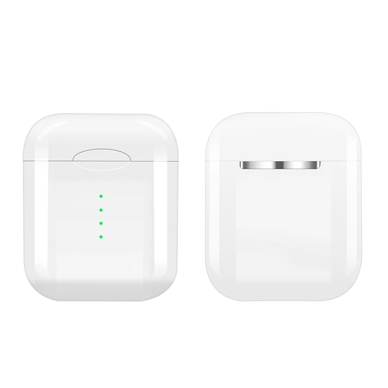 

Hot seller i10 wireless charging tws earbuds 4 LED light tws earbuds sports magnetic deep bass earphone with charging box, White