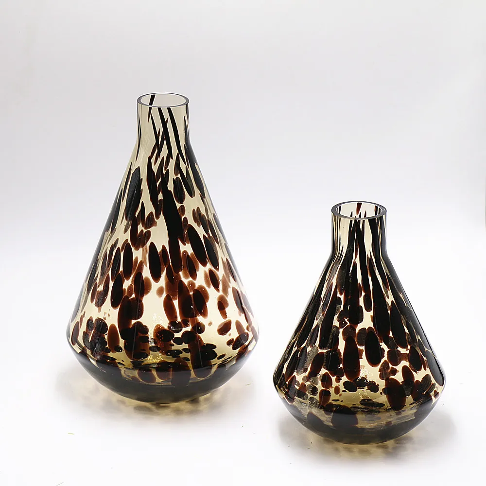 Handblown Leopard Print Vase Glass Vase Buy Mordern Leopard Design