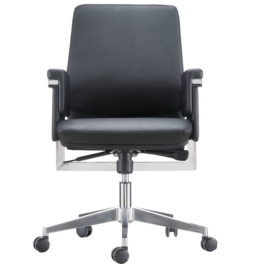 

SL-1705B Luxury chassis Electroplated one-piece armrest frame ergonomic computer desk chair genuine leather chairs, Color could be changed