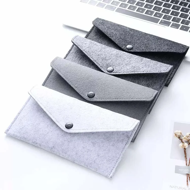 

Newest style cheap price felt phone bag mobile phone case felt wallet, Light grey or customized