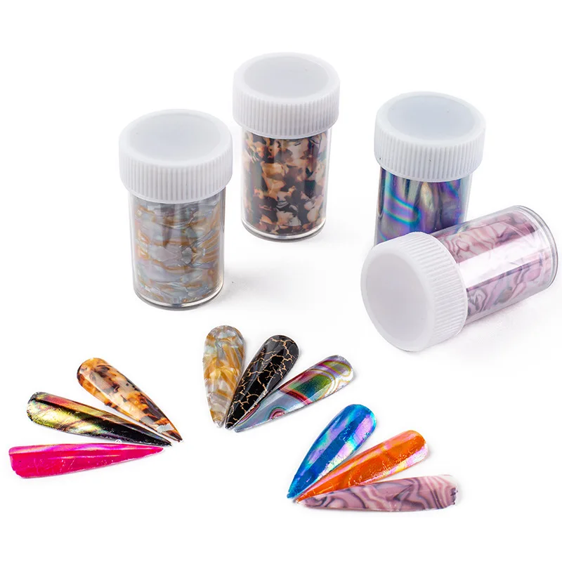 

Wholesale Quality 4 * 100 Bottle Monochrome Marble Nail Transfer Sticker Foil, More colors as picture show