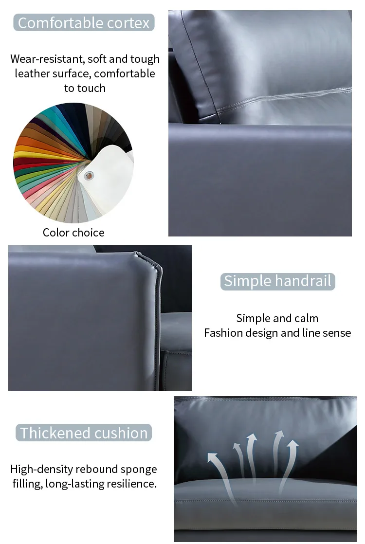 Pengpai Custom Seat Italy Leather Sofas Lounge Sofa Set