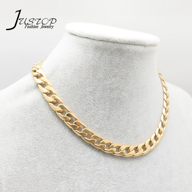 

Gold Plated New Design Jewelry Cuban Chain Short Necklace For Men