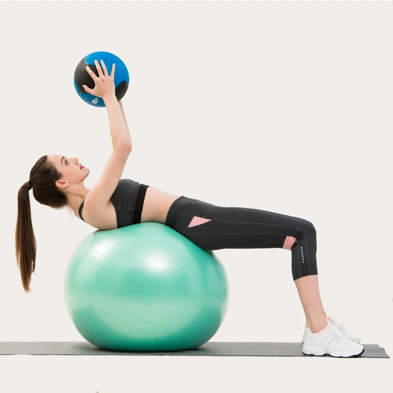 

TTSPORTS Custom Sized Anti Burst Balance Exercise Ball With Hand Pump Pvc Gym Yoga Ball, Multi colors