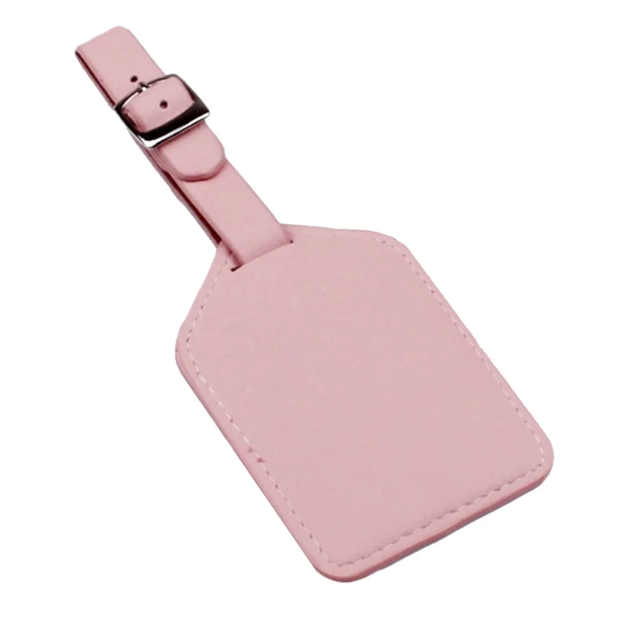 

2021 new cheap customizable logo PU leather luggage tag travel luggage tag., Customized color