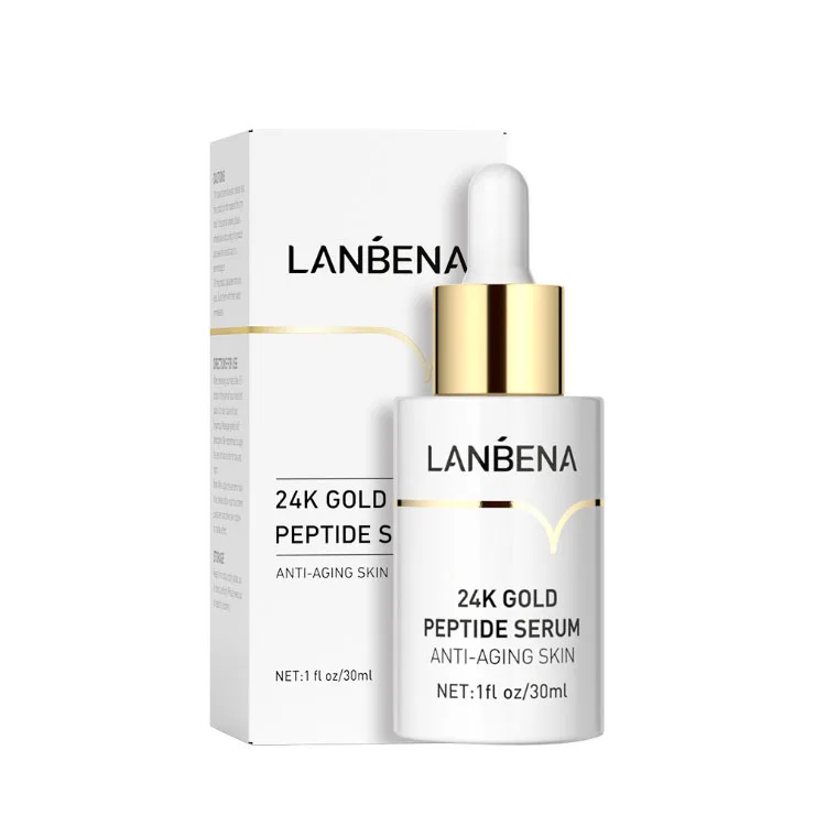 

Lanbena 30ml Moisturizing Anti Aging Wrinkle 24K Gold Peptide Serum For Face Skin Care Manufacturer, Clear liquid