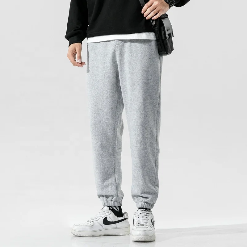 

Hot Sell Fashion Jogger Blank Gray Men Basketball Sweatpants Ankle Banded Pants Sports Sweatpants, Available