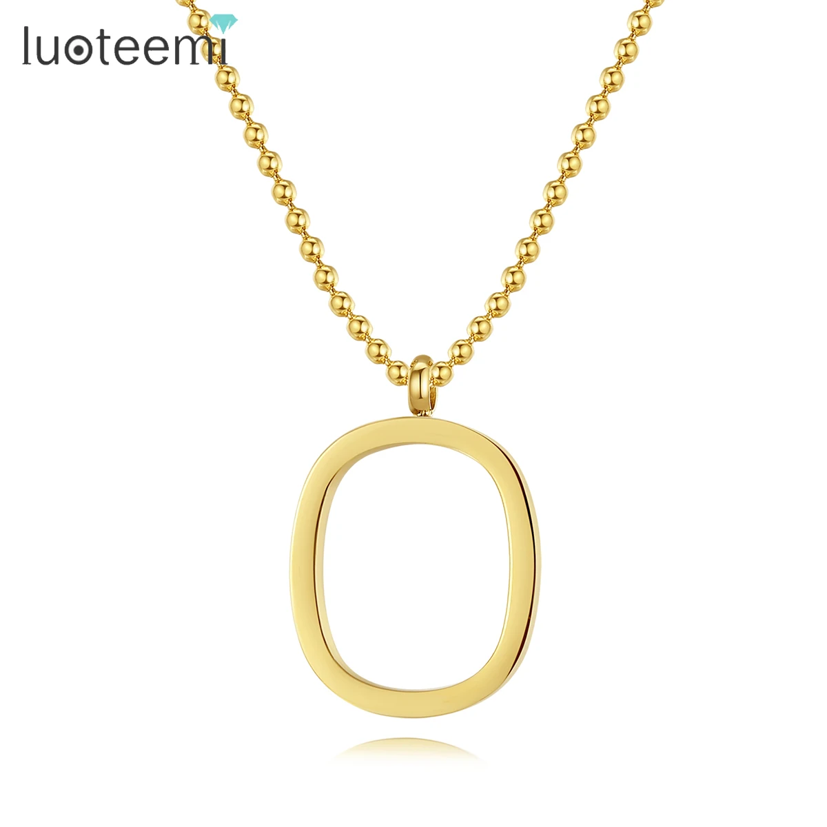 

SP-LAM Designer Statement Simple Pendant Chain Gold Plated Stainless Steel Charm Dainty Necklace Woman