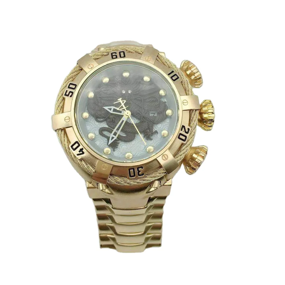 

luxury gold stainless steel quartz casual watches high quality full steel men wristwatch, Picture